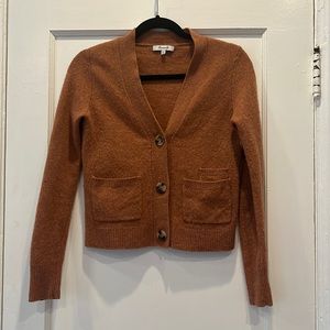 Madewell cardigan 100% wool orange